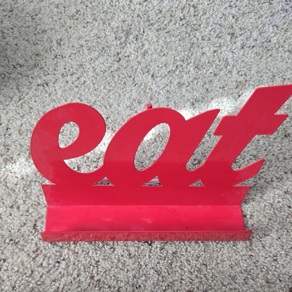Red 'Eat' Decorative Cookbook Holder - Picture 4 of 4